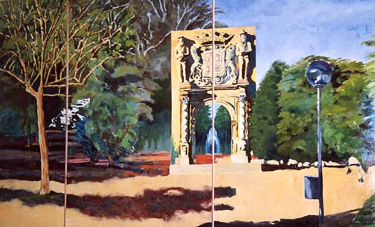 Fragmento del mural "Puerta del Huerto de las Bombas"