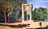 Fragmento del mural "Puerta del Huerto de las Bombas"