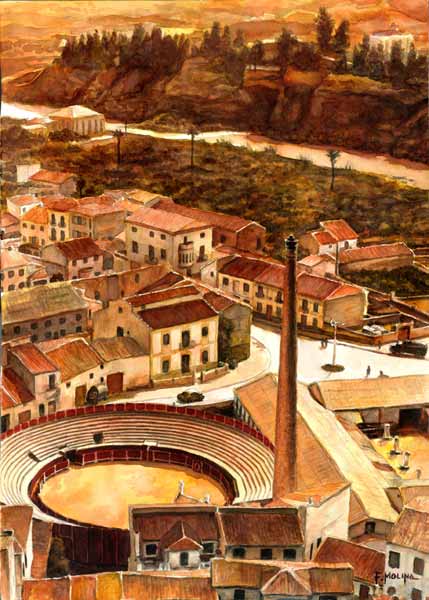 Vista de Blanca. Cuadro de Fidel Molina Fernández