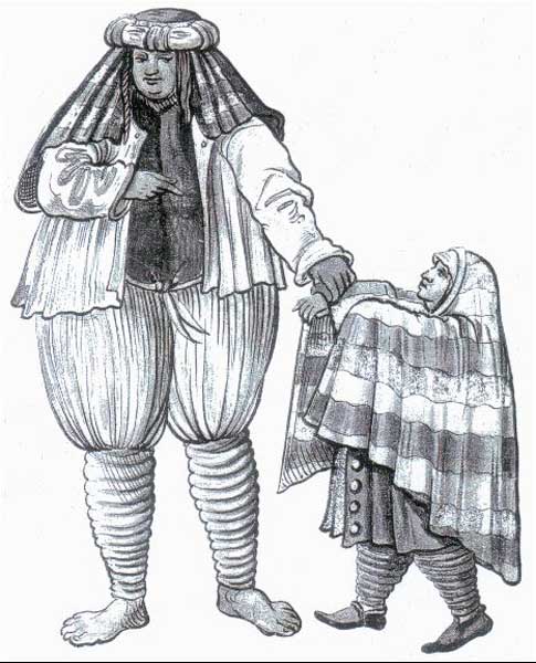 Traje de casa de mujeres y niños moriscos