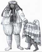 Traje de casa de mujeres y niños moriscos