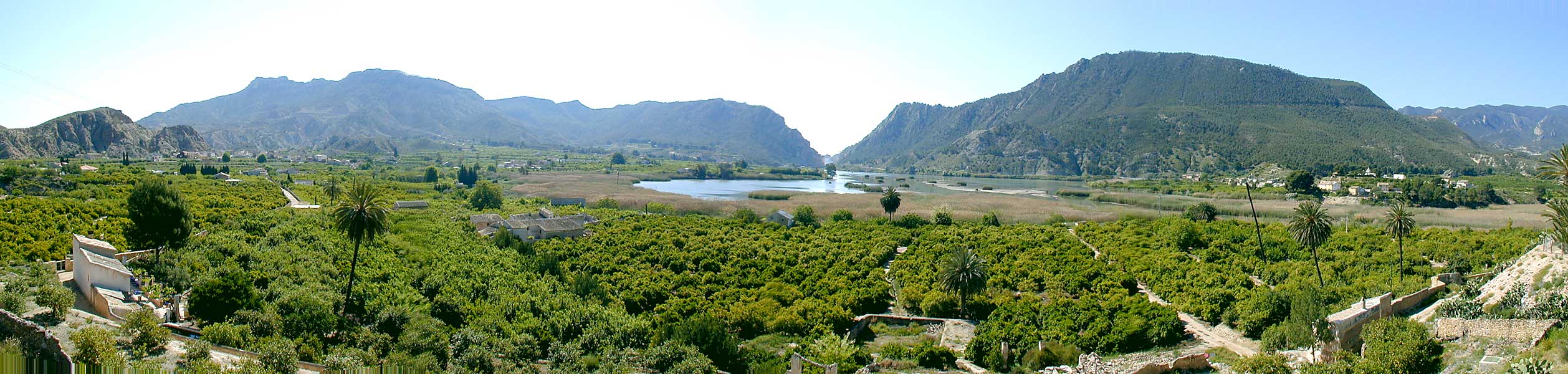 Vista panorámica 180º desde el Alto de Bayna, frente a la cuesta del Cementerio