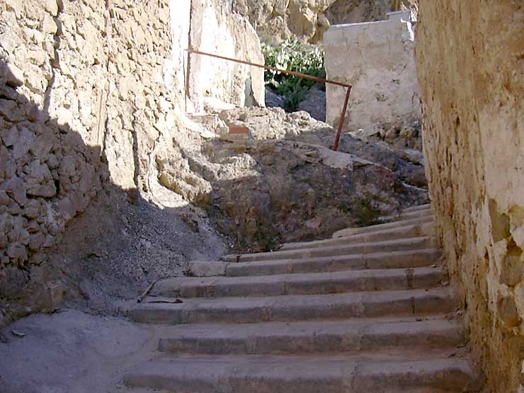 Escaleras de subida al Castillo