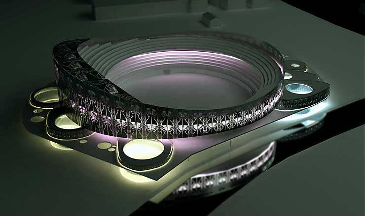 Maqueta del auditorio y plaza de toros cubierta