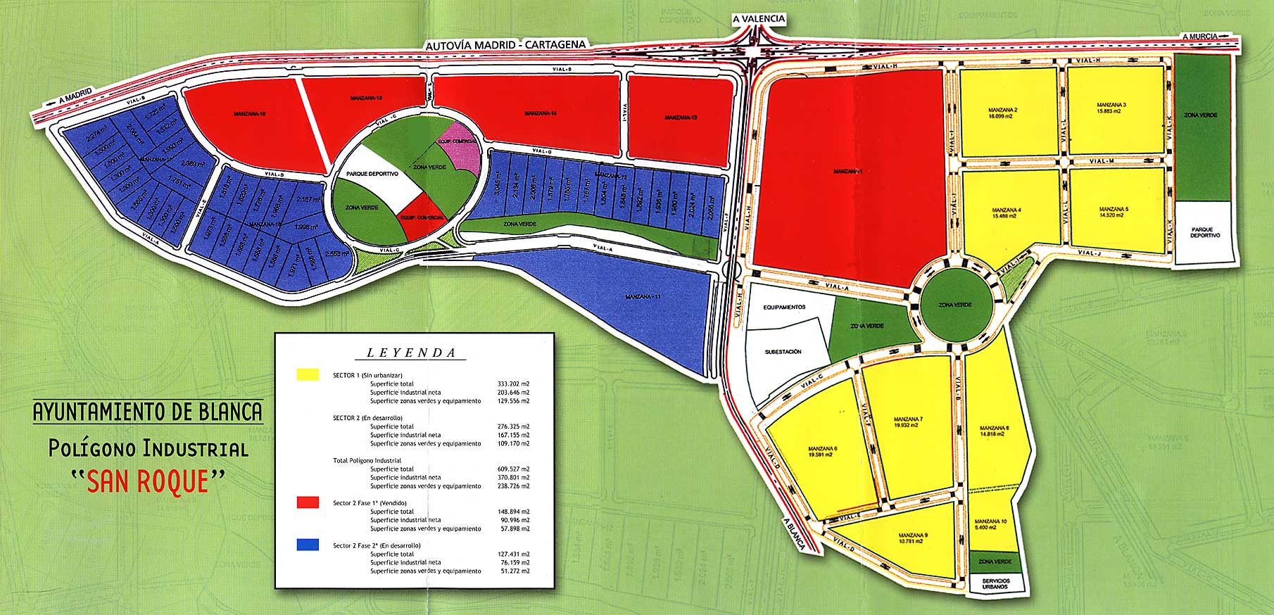 Plano del Polígono Industrial S. Roque